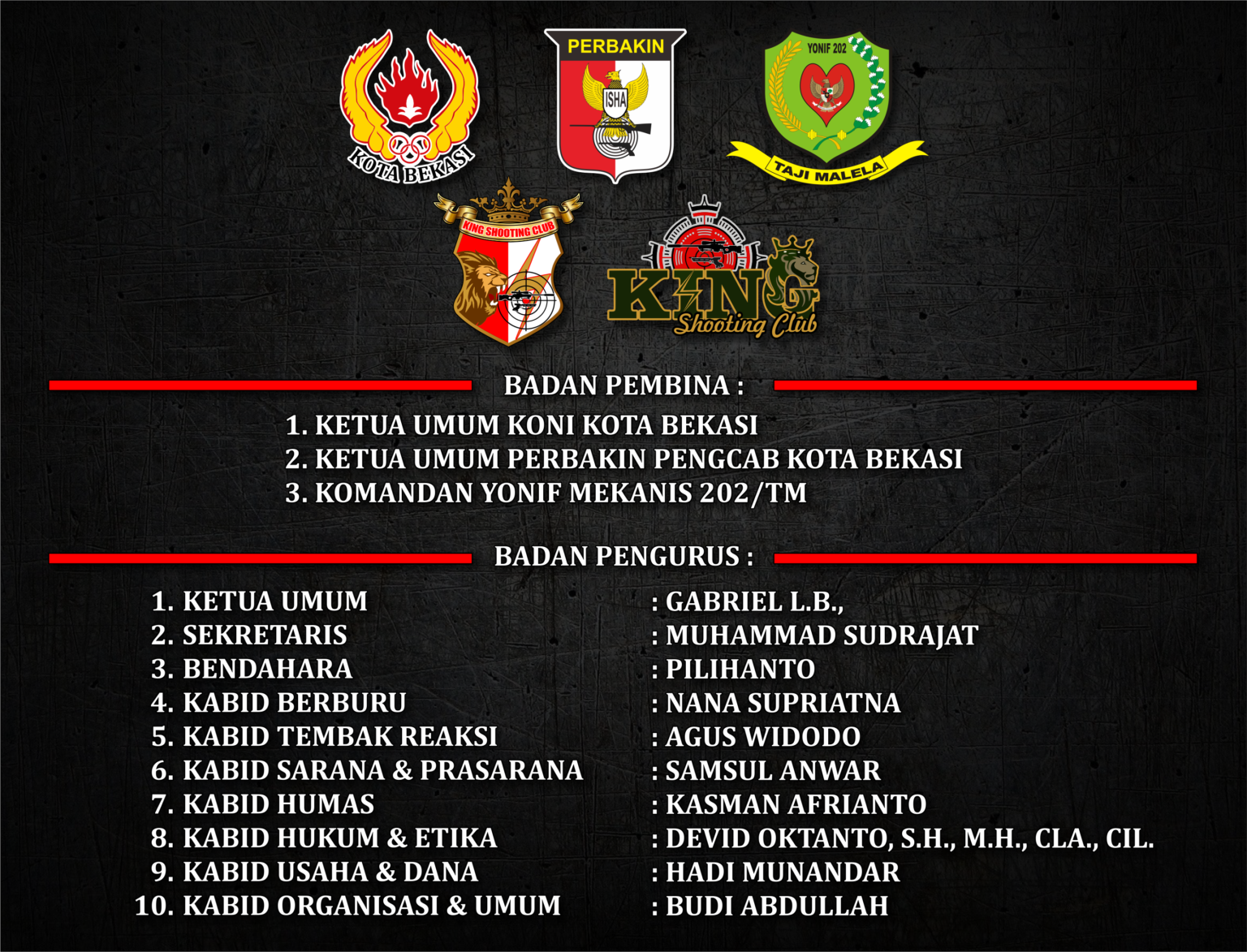 pengurus king shooting club